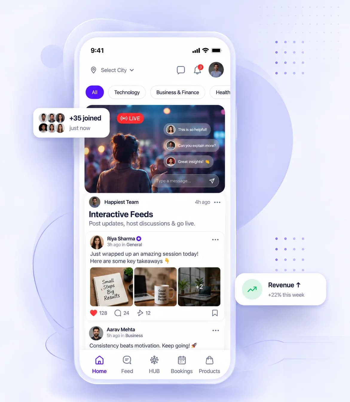 Interactive Feeds